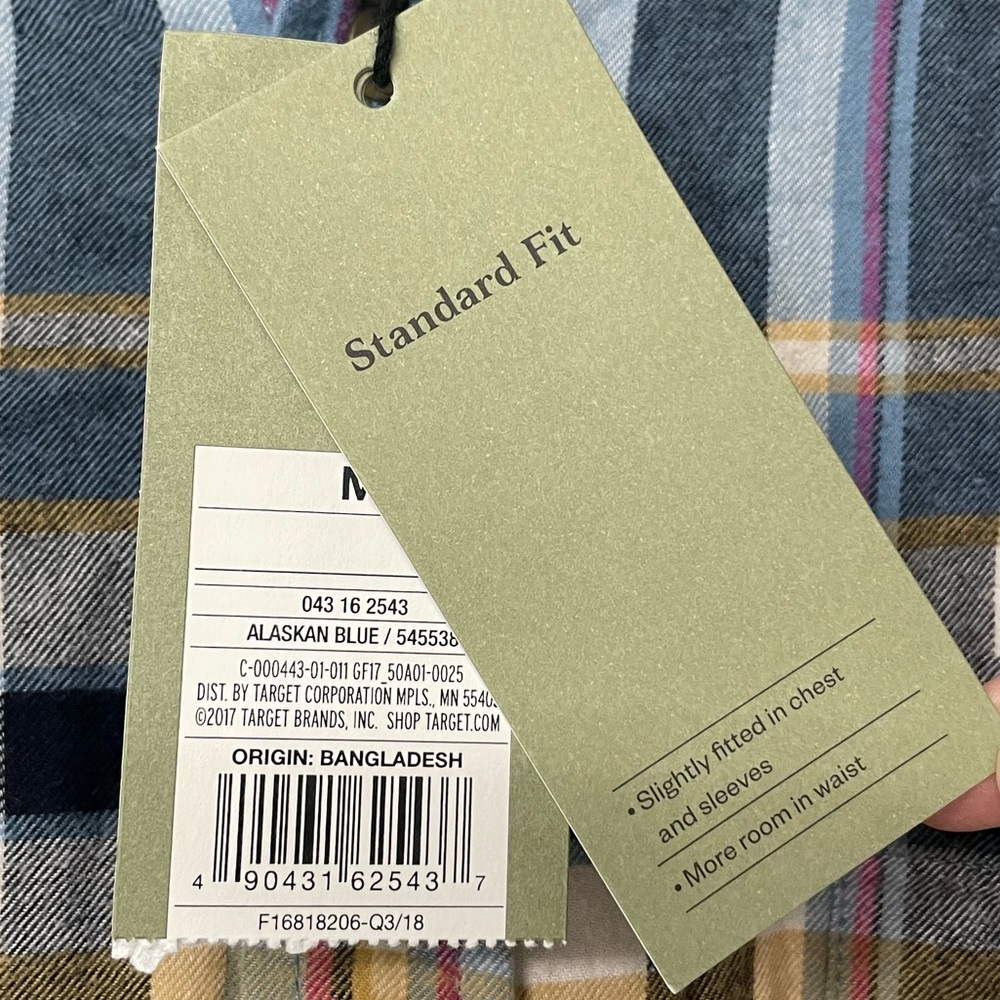 NWT Goodfellow Men’s Plaid Shirt Size M - Picture 4 of 6